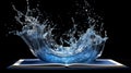 Vector Water Crown Splashes and Wave Swirls Royalty Free Stock Photo