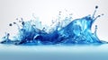 Vector Water Crown Splashes and Wave Swirls