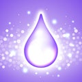 Water drop on boken lights background Royalty Free Stock Photo