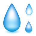 Vector water drop illustrations Royalty Free Stock Photo