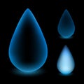 Vector water drop illustrations Royalty Free Stock Photo