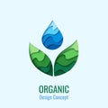 Vector water drop logo design template Royalty Free Stock Photo