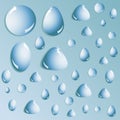 Vector water drops