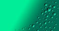 vector water drops on green background illustration . Royalty Free Stock Photo