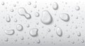 Vector water drops set isolated on a transparent background. Realistic illustration. Pure clear liquid. Different shapes Royalty Free Stock Photo