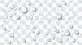 Vector water drops set isolated on a transparent background. Realistic illustration. Pure clear liquid. Different shapes Royalty Free Stock Photo