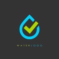 Vector water logo Royalty Free Stock Photo