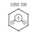 Vector water molecule concept icon