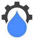 Vector Water Supply Service Gear Icon