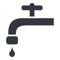 Vector Water Tap Icon. Faucet with Drop Royalty Free Stock Photo