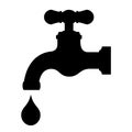 Vector water tap Royalty Free Stock Photo
