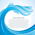 Vector of water template and space for your text