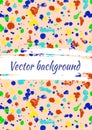 Vector watercolor background with colorful ink blots, splash and brush strokes Royalty Free Stock Photo