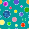 Vector watercolor circles pattern Royalty Free Stock Photo