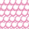 Vector watercolor circles pink red seamless pattern tile. Hand drawn polka dots background. Royalty Free Stock Photo