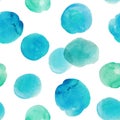 Vector watercolor circles seamless pattern