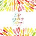 Vector watercolor colorful abstract background. Collection of pa Royalty Free Stock Photo