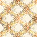 Vector watercolor effect wicker weave seamless pattern background. Painterly criss cross backdrop. Woven spacious