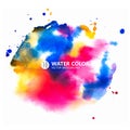 Vector watercolor painting background,Watercolor rendering, watercolor, and color hand-painted renderings. Royalty Free Stock Photo