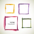 Vector watercolor set frame Royalty Free Stock Photo