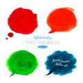 Vector Watercolor speech bubbles Royalty Free Stock Photo