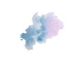 Vector watercolor splash texture background isolated. Hand-drawn blob, spot. Watercolor effects. Blue winter seasonal colors abstr Royalty Free Stock Photo