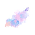 Vector watercolor splash texture background isolated. Hand-drawn blob, spot. Watercolor effects. Blue winter seasonal colors abstr Royalty Free Stock Photo