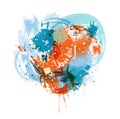 Vector watercolor stains Royalty Free Stock Photo