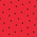 Vector watermelon background with black seeds. Royalty Free Stock Photo