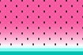 Vector watermelon background with black seeds and polka dots.