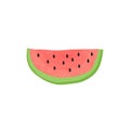 watermelon icon, juicy watermelon slice colored illustration, summer Royalty Free Stock Photo