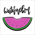 Vector watermelon lettering