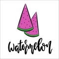 Vector watermelon lettering