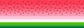 Vector watermelon slice background with black seed border seamless pattern design