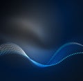 Vector wave particles background Royalty Free Stock Photo