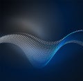 Vector wave particles background Royalty Free Stock Photo
