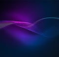 Vector wave particles background Royalty Free Stock Photo