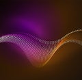 Vector wave particles background Royalty Free Stock Photo