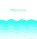 Vector Waves Background Aqua Menthe Waves background with Lorem Ipsum.