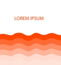 Vector Waves Background. Lush lava waves with lorem ipsum.