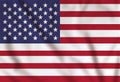 Vector waving  American flag. Background for patriotic national design. Usa flag Royalty Free Stock Photo