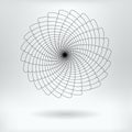 Vector Wavy Twirl Round Graphic Element Generative Art Royalty Free Stock Photo