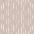 Vector wavy vertical strokes seamless pattern on the light brown background Royalty Free Stock Photo