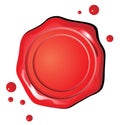 Vector wax red seal Royalty Free Stock Photo