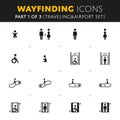 Vector Wayfinding Icons Set Royalty Free Stock Photo