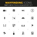 Vector Wayfinding Icons Set Royalty Free Stock Photo