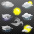 Vector weather forecast icons