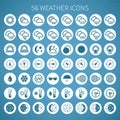 Vector weather icon set for widgets and sites Royalty Free Stock Photo