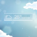 Vector Weather Widget Notification Royalty Free Stock Photo