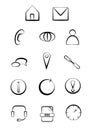 Vector web and business icons Royalty Free Stock Photo